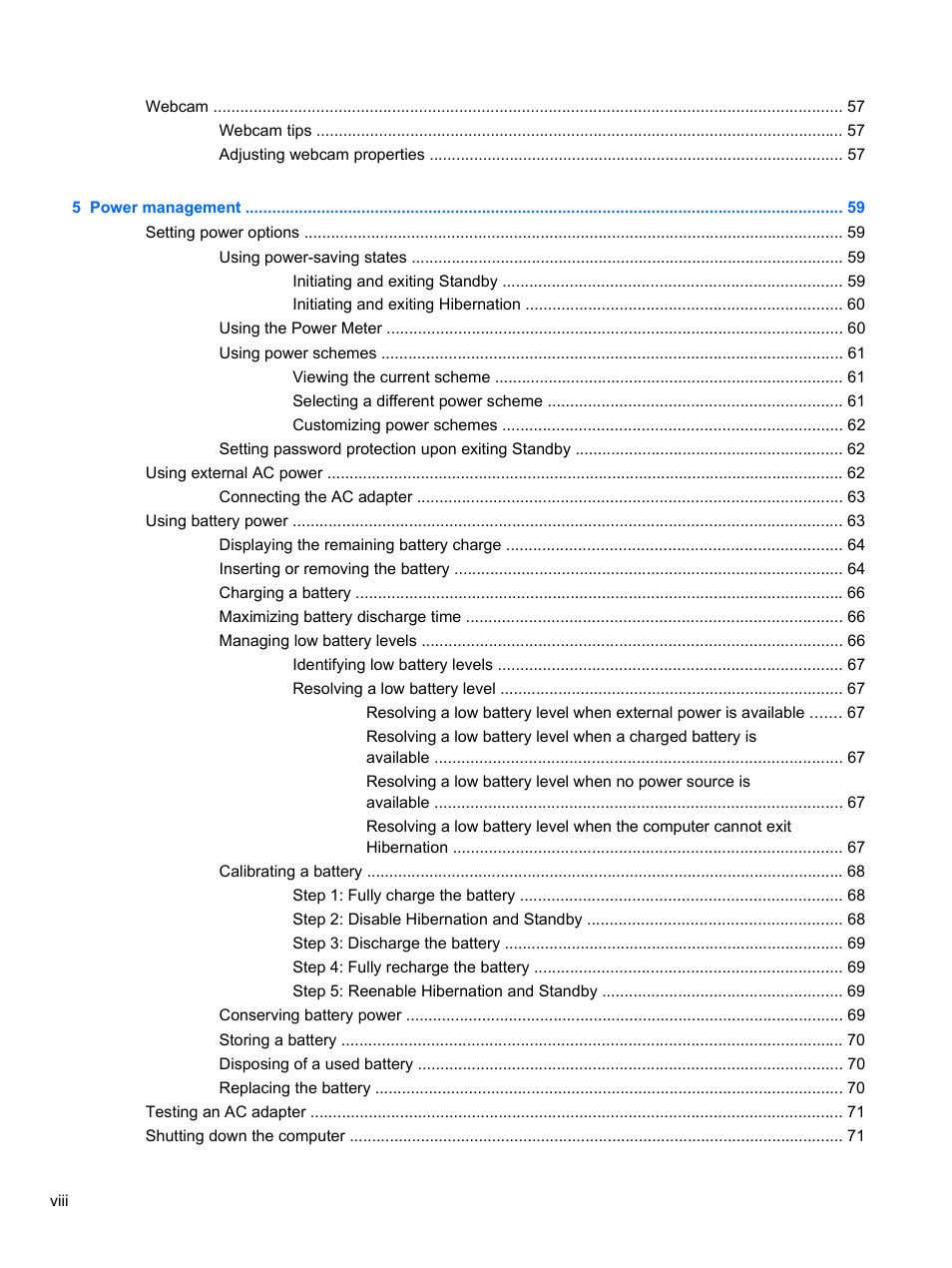 HP Compaq 620 Notebook-PC User Manual | Page 8 / 158