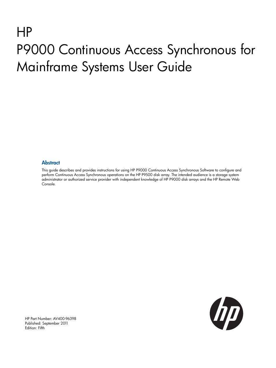 HP XP P9500 Storage User Manual | 152 pages