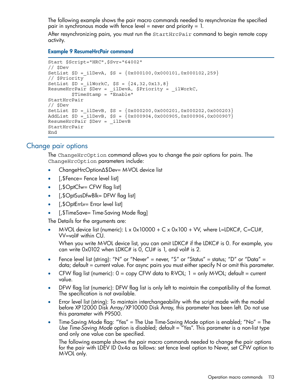 Change pair options | HP XP P9500 Storage User Manual | Page 113 / 152