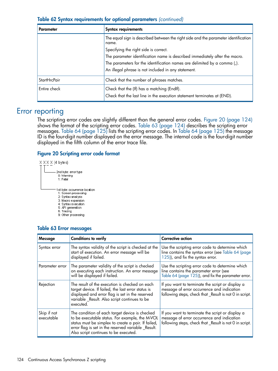 Error reporting | HP XP P9500 Storage User Manual | Page 124 / 152