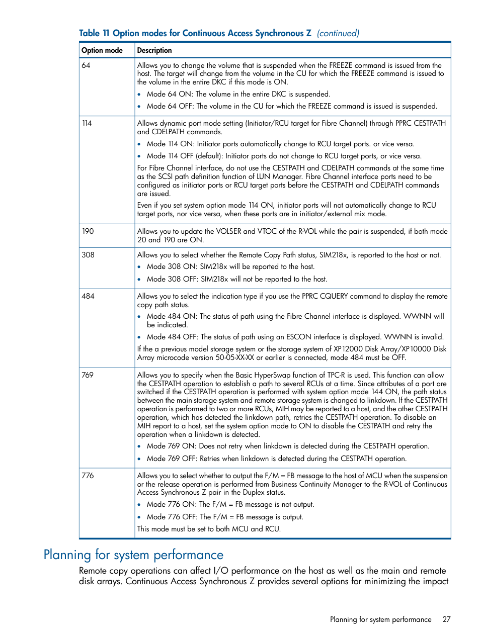 Planning for system performance | HP XP P9500 Storage User Manual | Page 27 / 152