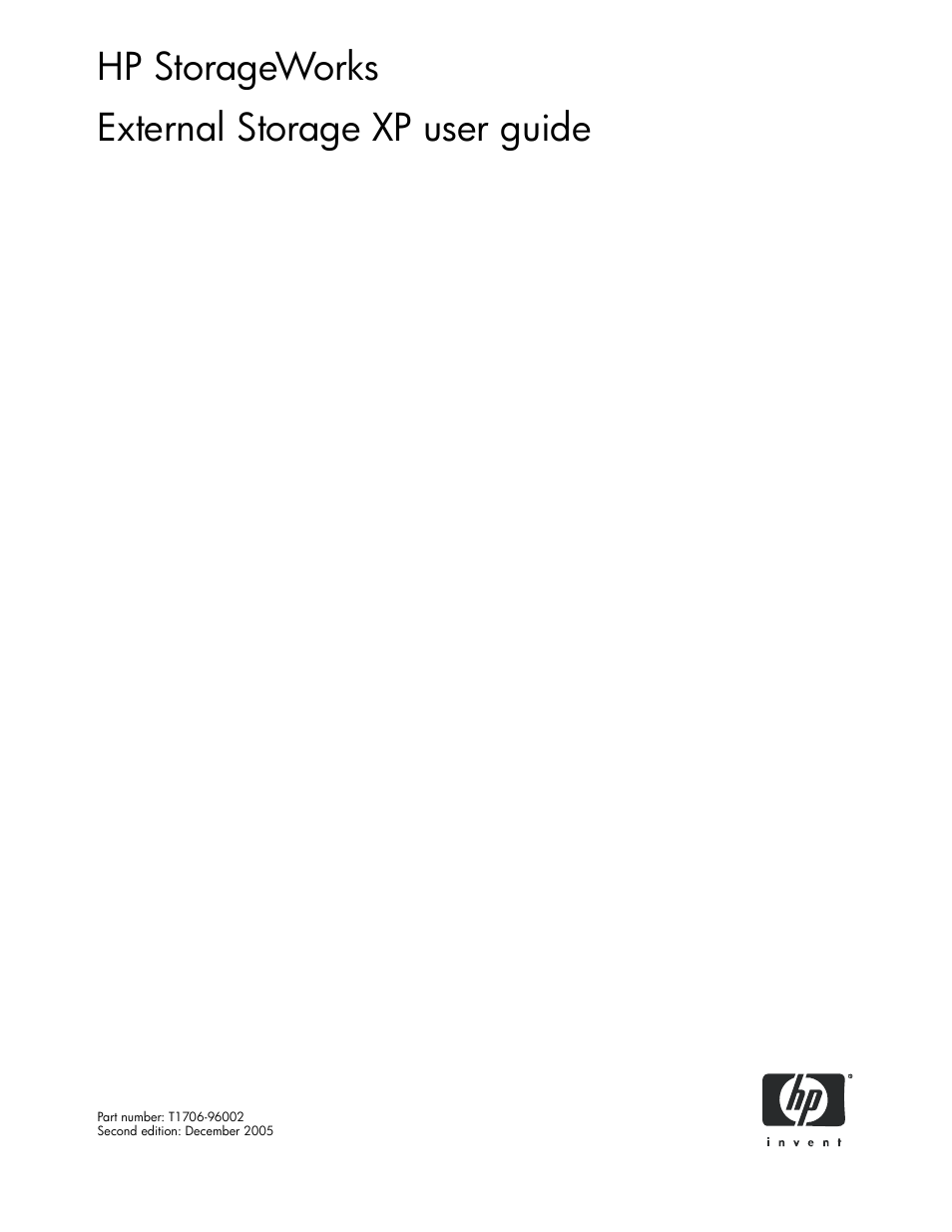 HP StorageWorks XP Remote Web Console Software User Manual | 106 pages
