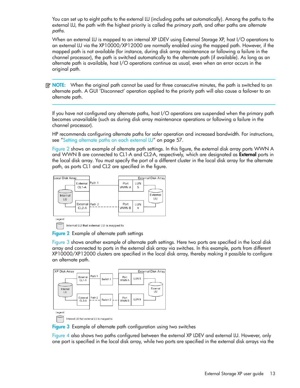 Figure 2 example of alternate path settings, 2 example of alternate path settings | HP StorageWorks XP Remote Web Console Software User Manual | Page 13 / 106