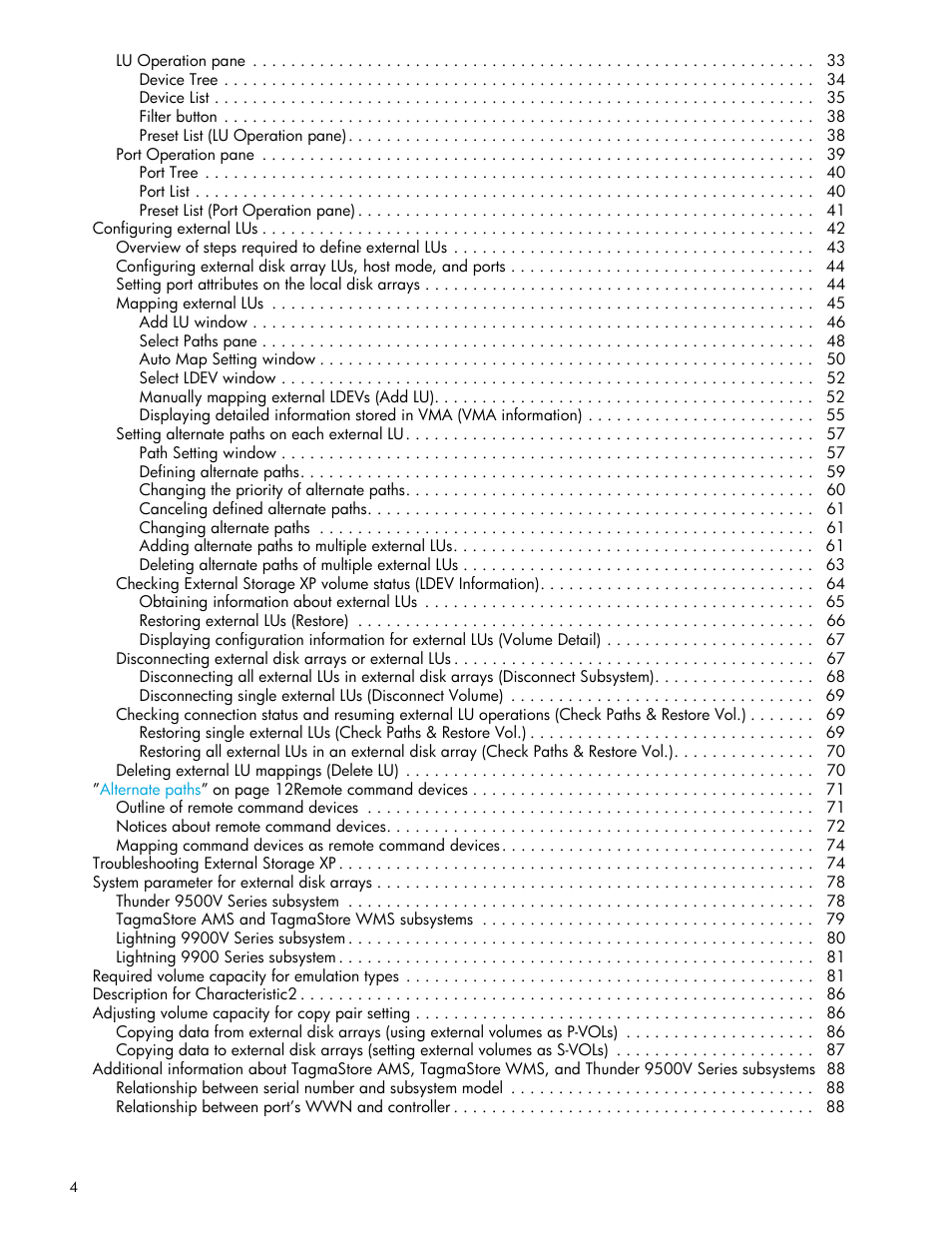 HP StorageWorks XP Remote Web Console Software User Manual | Page 4 / 106