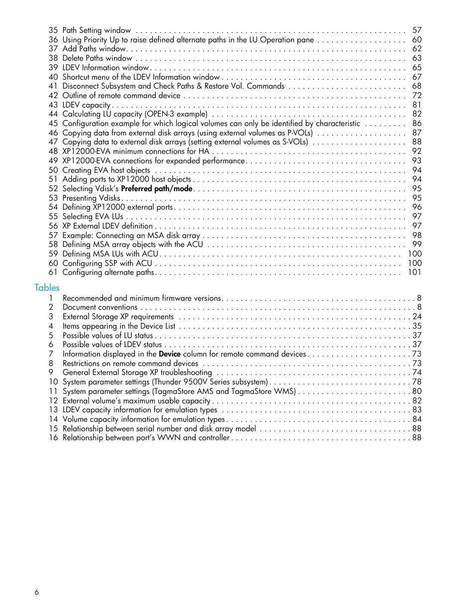 HP StorageWorks XP Remote Web Console Software User Manual | Page 6 / 106