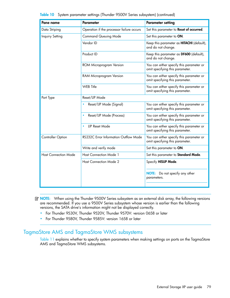 Tagmastore ams and tagmastore wms subsystems | HP StorageWorks XP Remote Web Console Software User Manual | Page 79 / 106