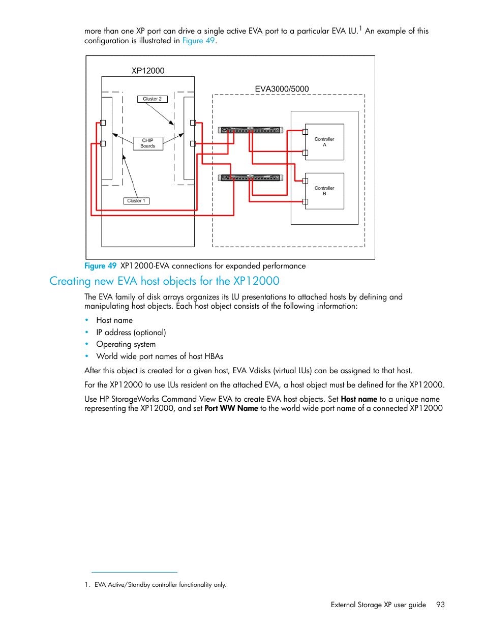 Creating new eva host objects for the xp12000 | HP StorageWorks XP Remote Web Console Software User Manual | Page 93 / 106