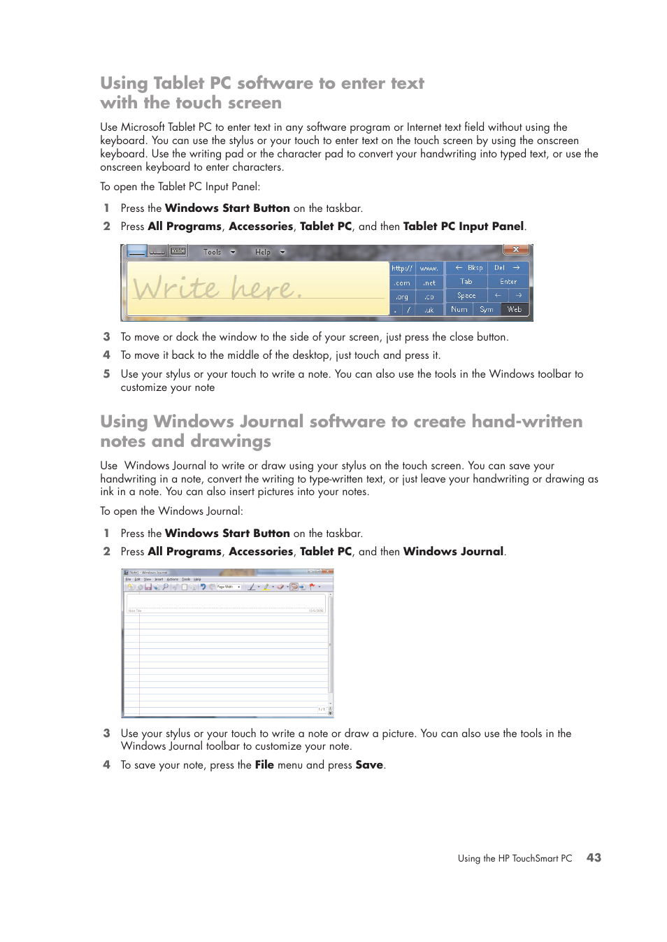 HP TouchSmart IQ775 Desktop PC User Manual | Page 47 / 64
