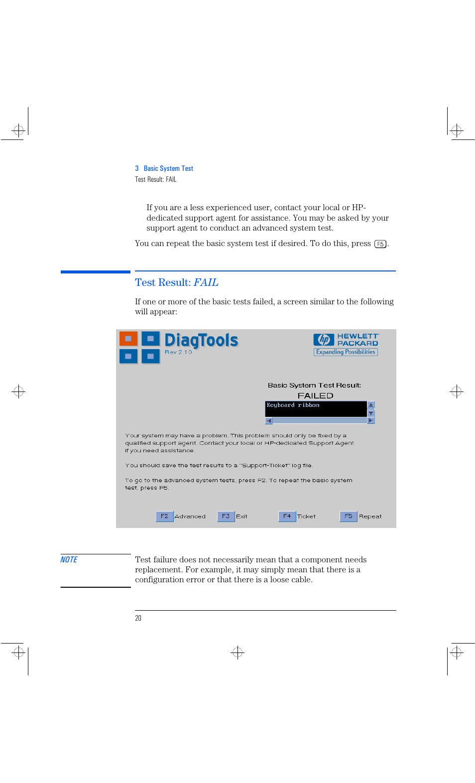 Test result: fail | HP Vectra VL 6xxx series 8 User Manual | Page 32 / 96