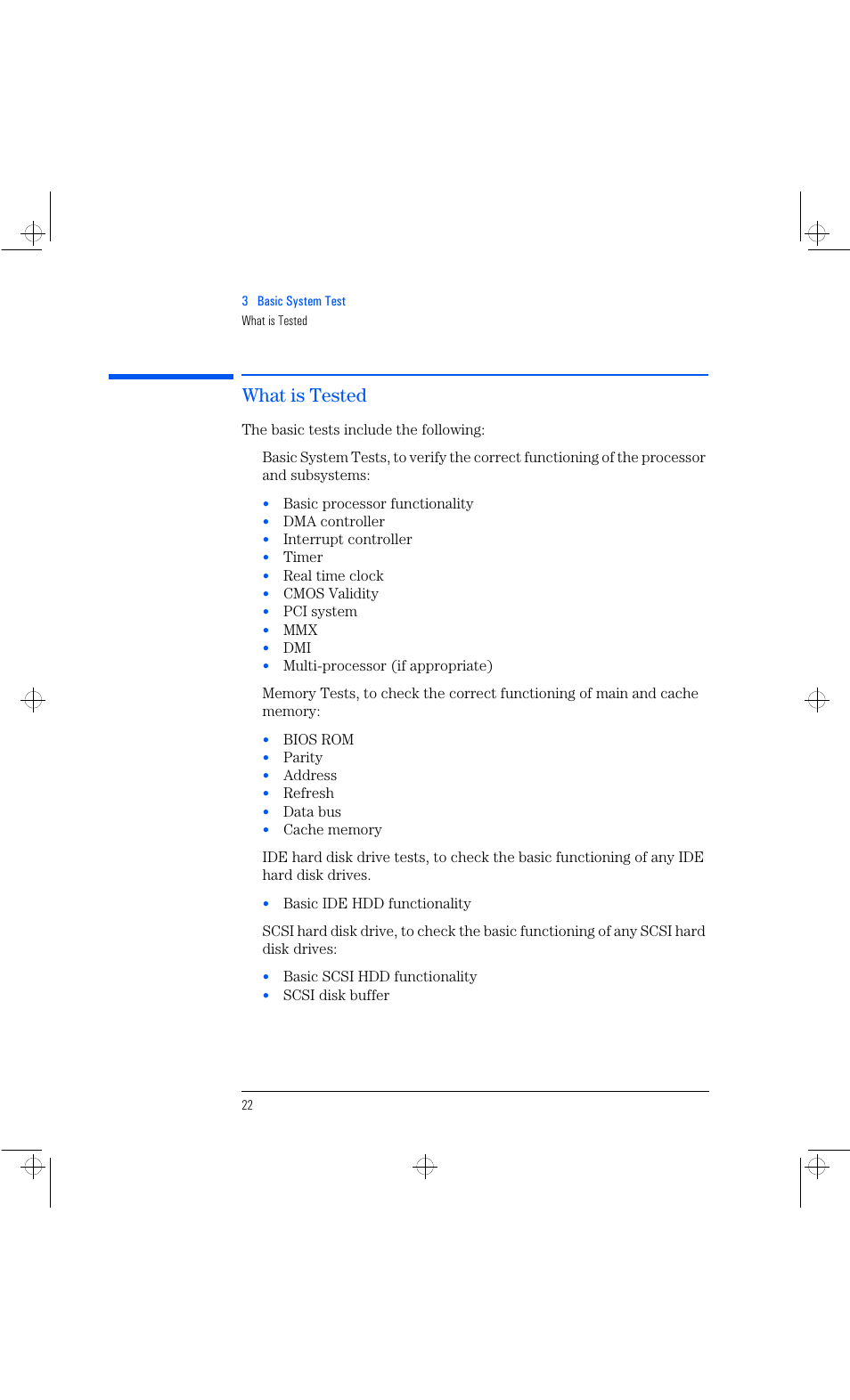 What is tested | HP Vectra VL 6xxx series 8 User Manual | Page 34 / 96