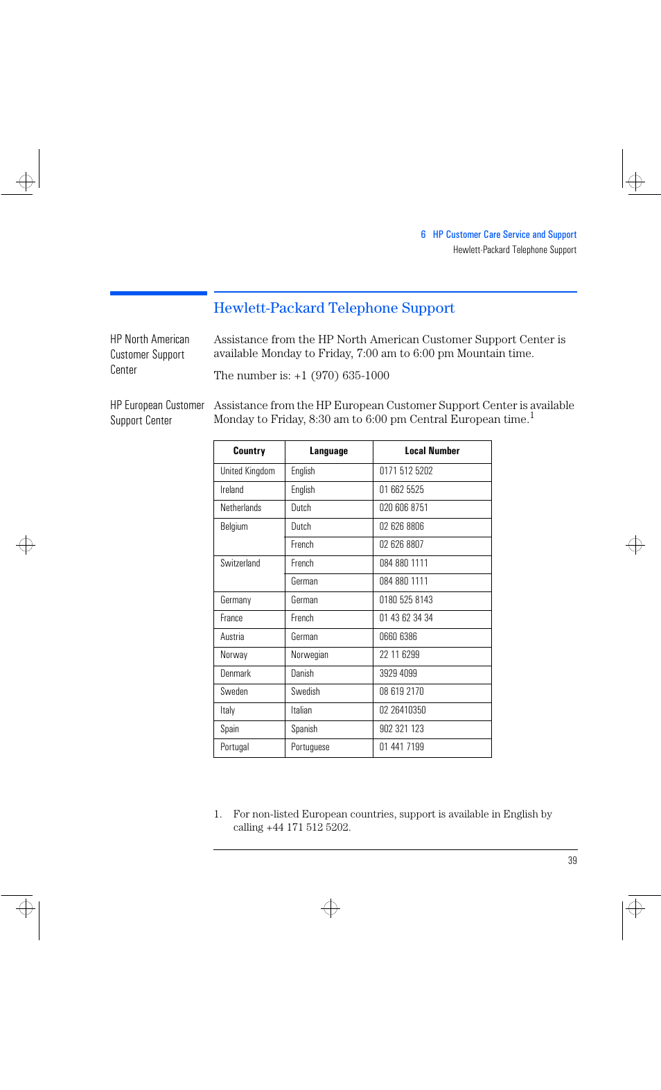 Hewlett-packard telephone support | HP Vectra VL 6xxx series 8 User Manual | Page 51 / 96
