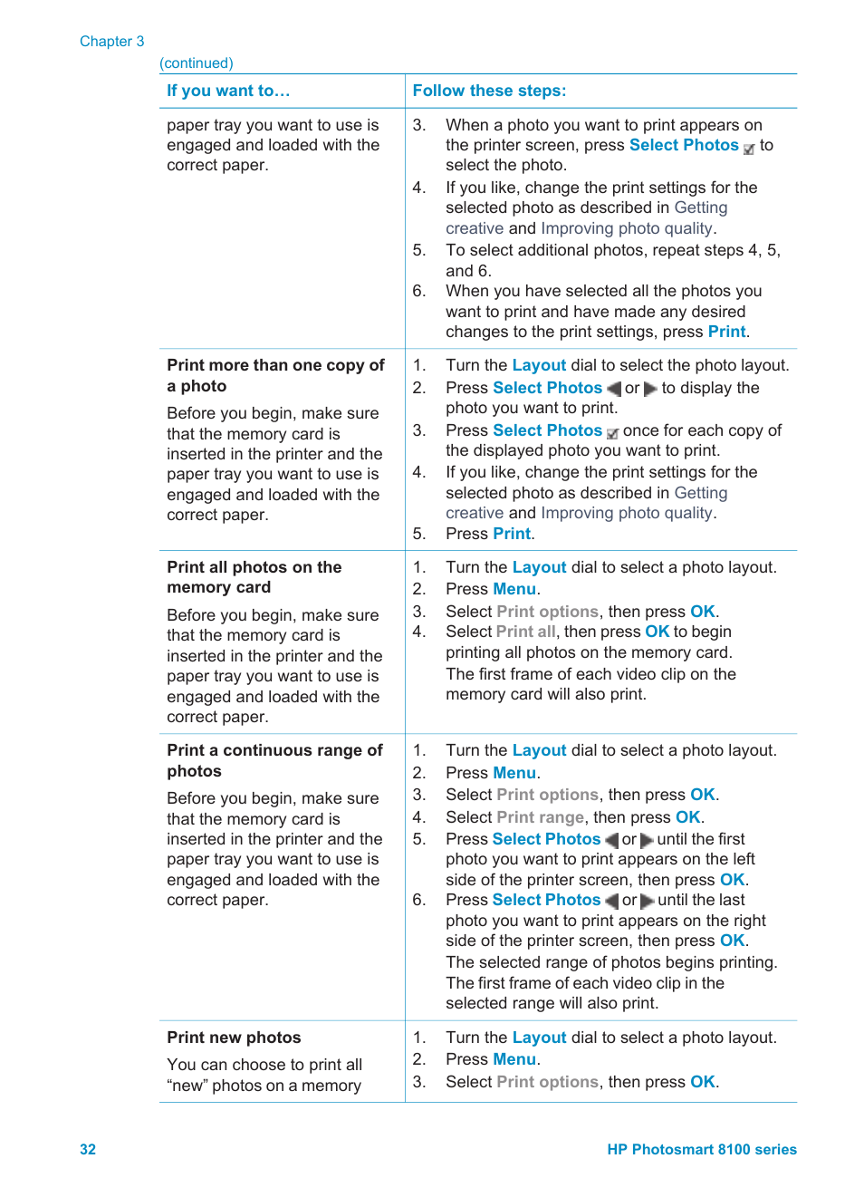 HP Photosmart 8150xi Photo Printer User Manual | Page 35 / 78