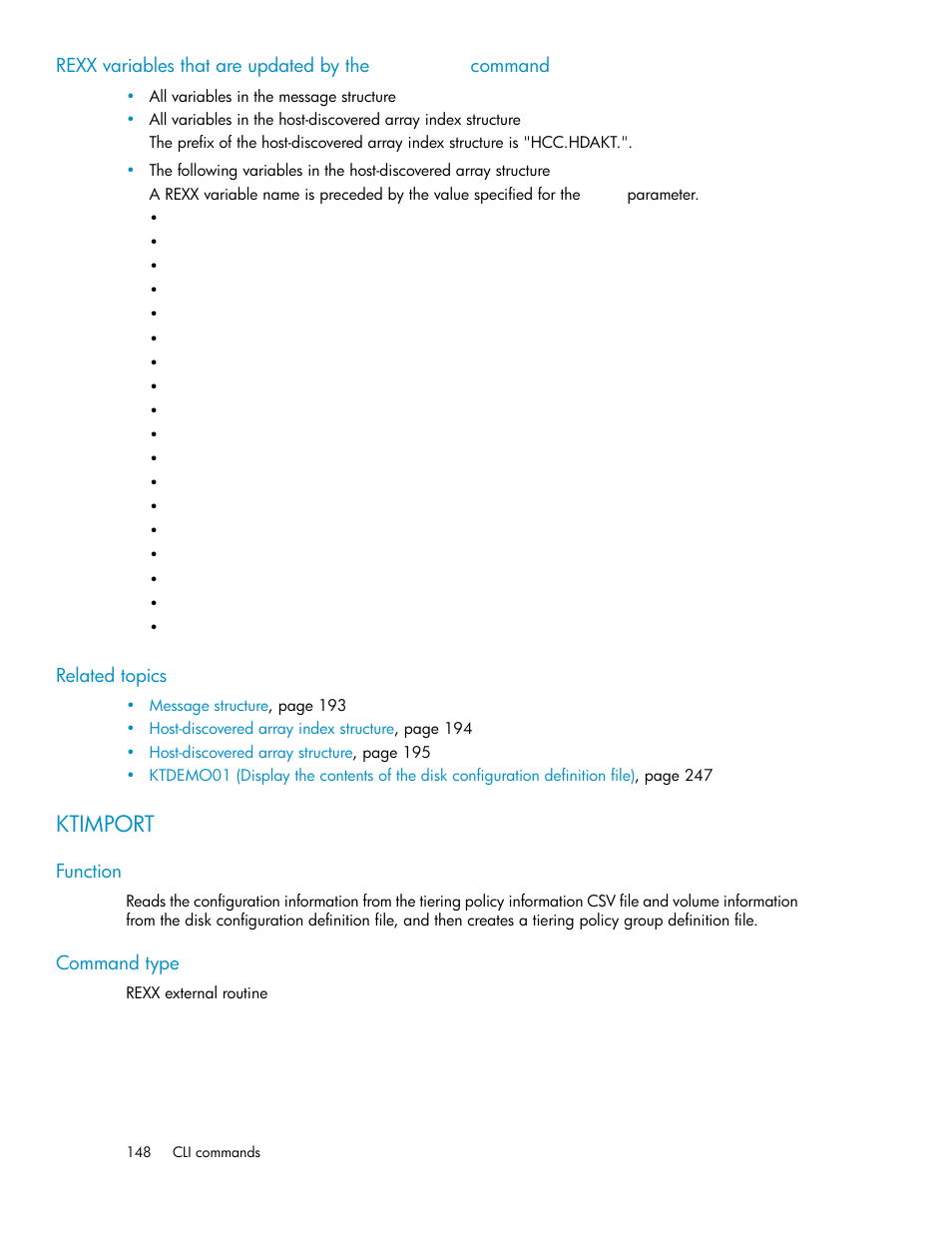 Ktimport | HP XP Command View Advanced Edition Software User Manual | Page 148 / 310