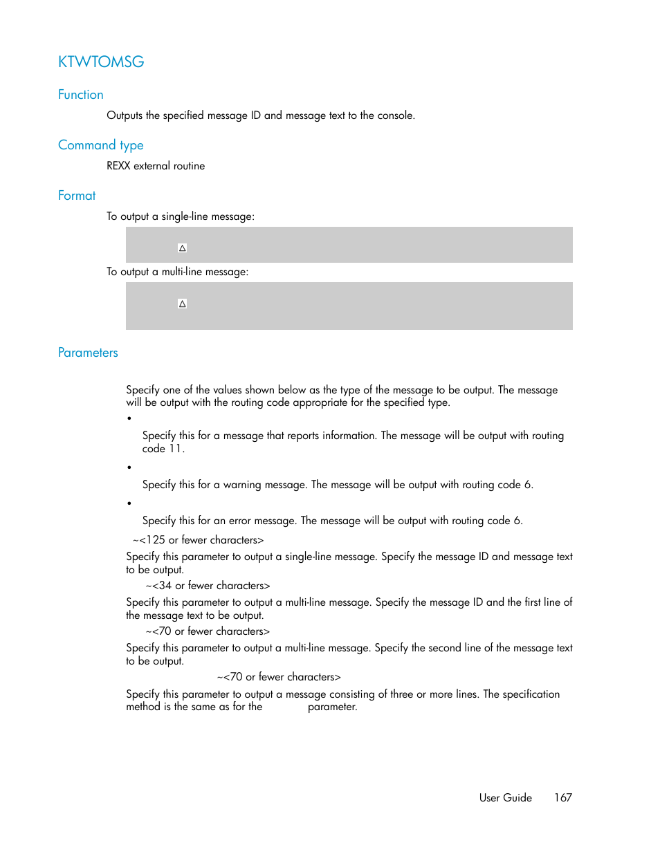 Ktwtomsg | HP XP Command View Advanced Edition Software User Manual | Page 167 / 310