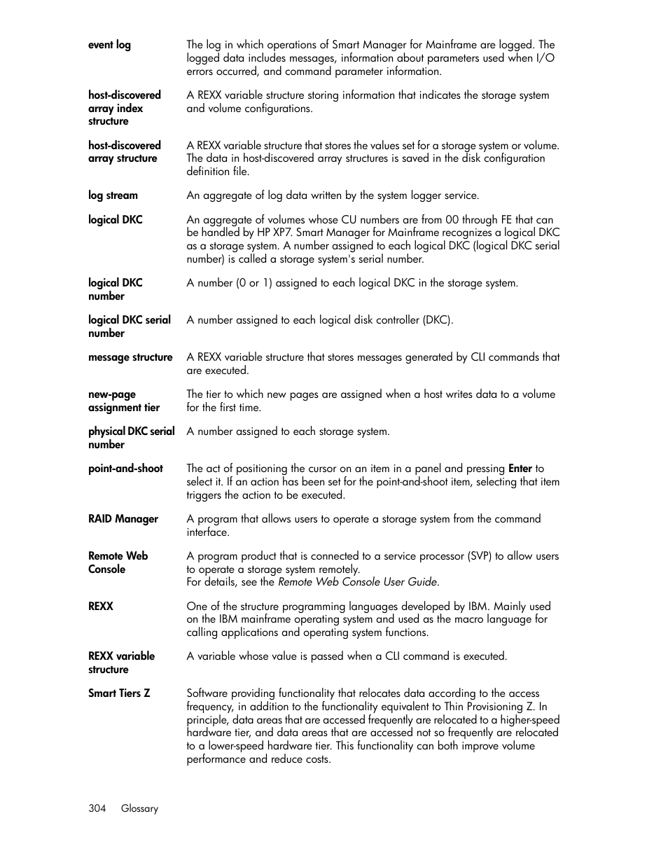 HP XP Command View Advanced Edition Software User Manual | Page 304 / 310