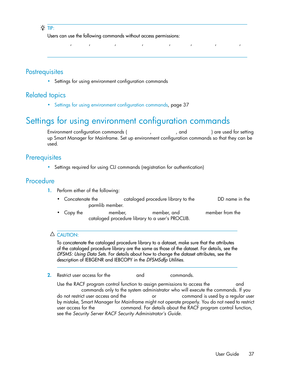 Postrequisites, Related topics, Prerequisites | Procedure | HP XP Command View Advanced Edition Software User Manual | Page 37 / 310