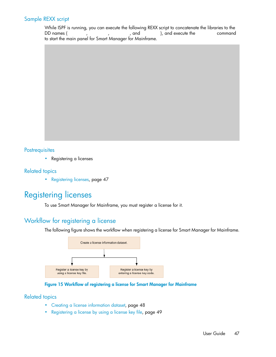 Registering licenses, Workflow for registering a license | HP XP Command View Advanced Edition Software User Manual | Page 47 / 310