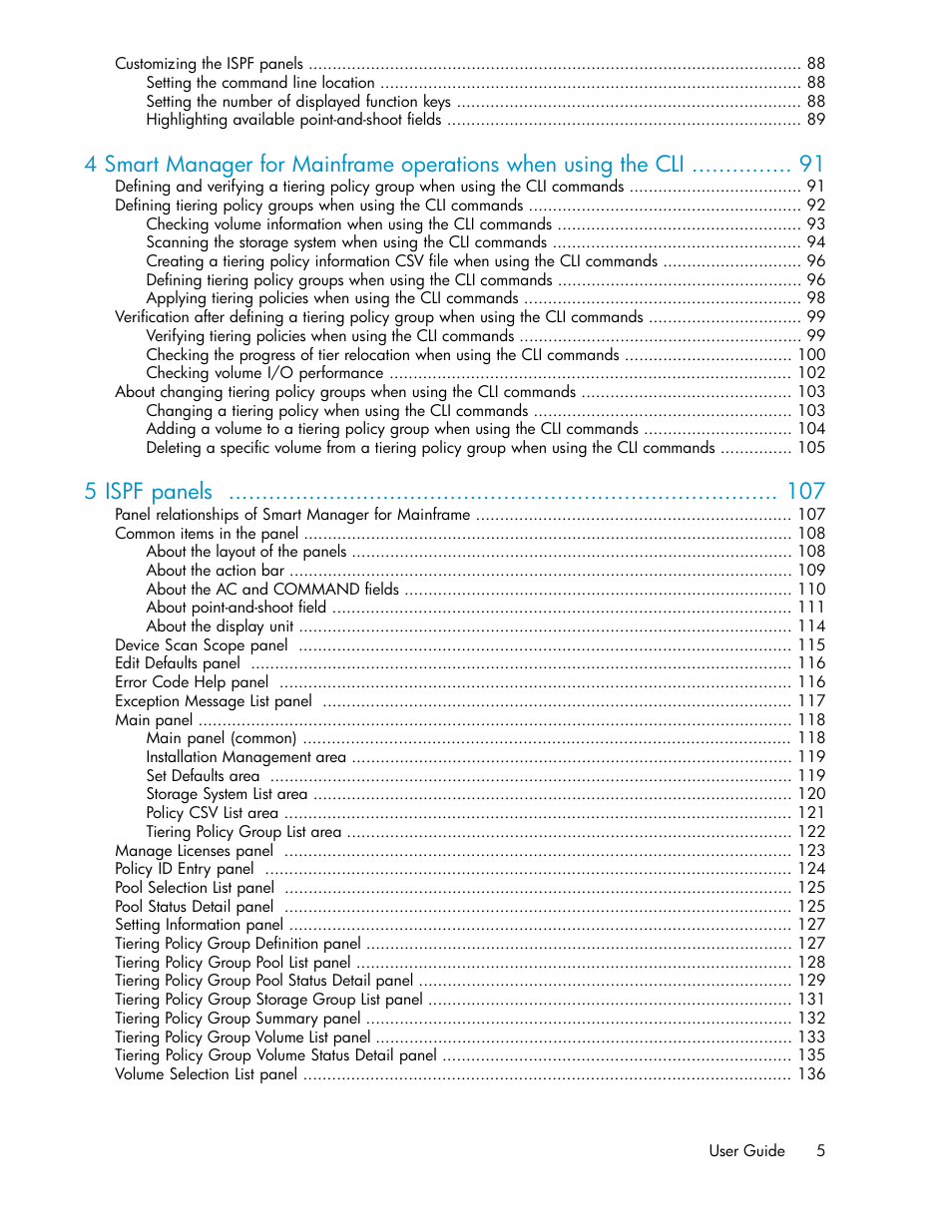 5 ispf panels | HP XP Command View Advanced Edition Software User Manual | Page 5 / 310