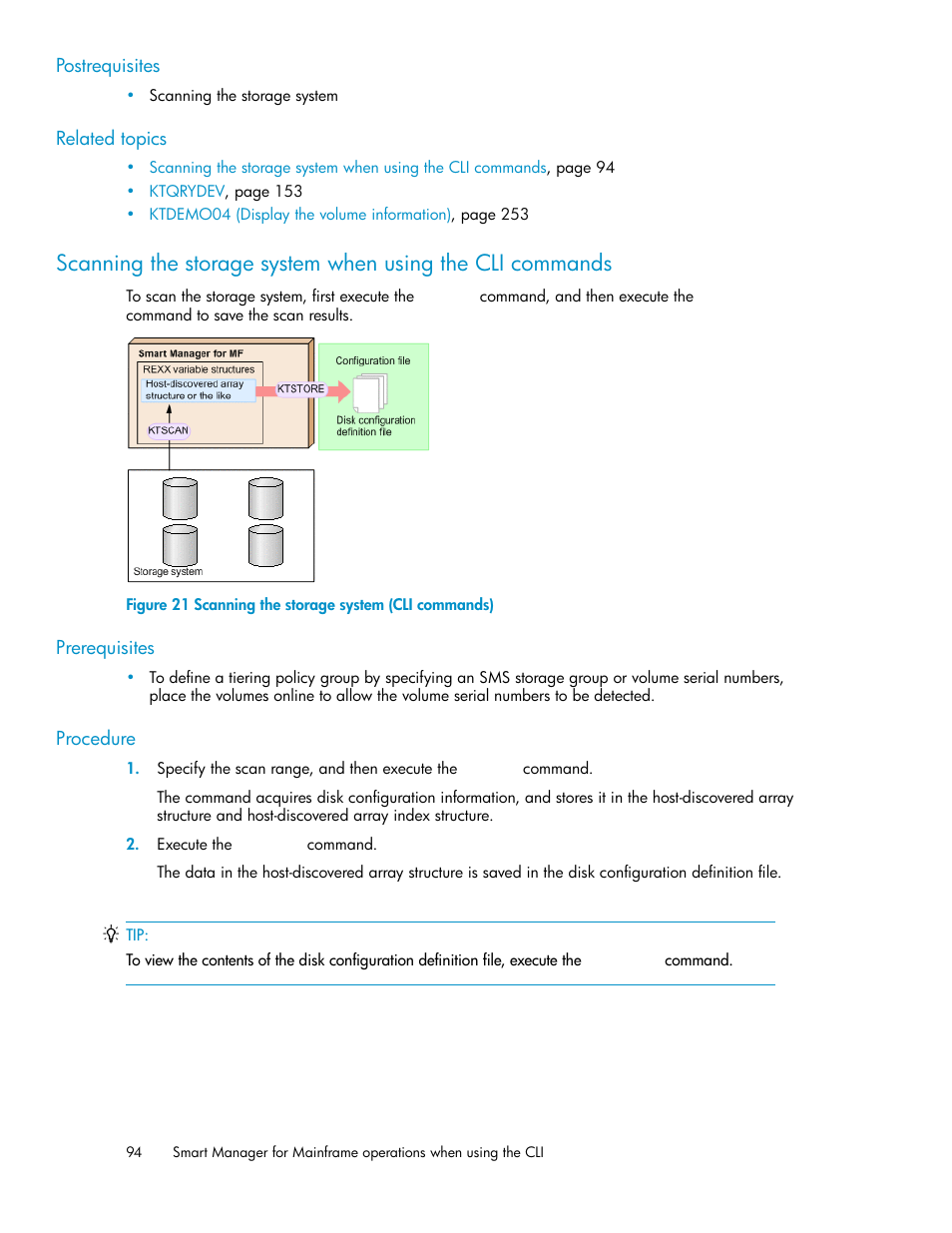 Scanning the storage system (cli commands) | HP XP Command View Advanced Edition Software User Manual | Page 94 / 310