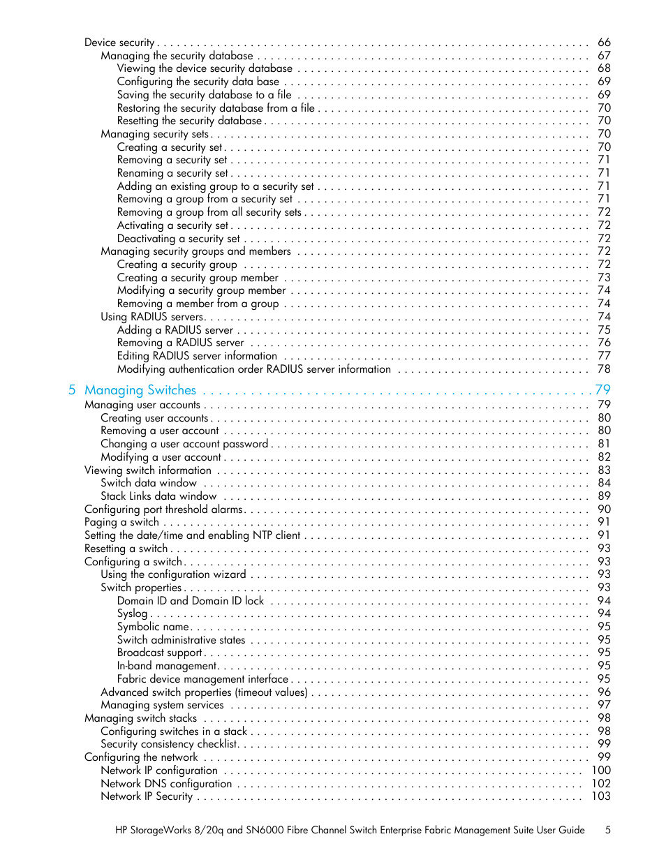 HP H-series Enterprise Fabric Management Suite Software User Manual | Page 5 / 160