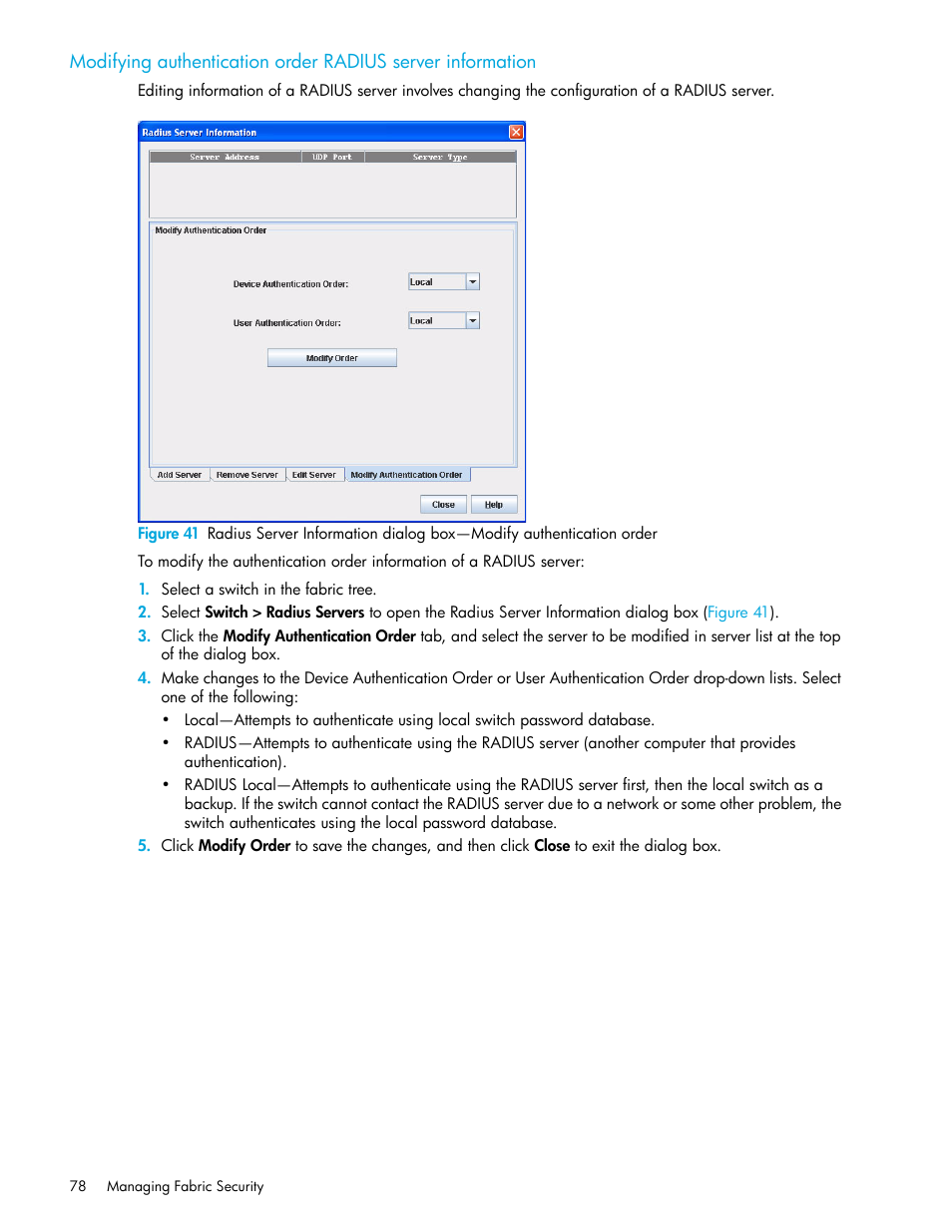 HP H-series Enterprise Fabric Management Suite Software User Manual | Page 78 / 160