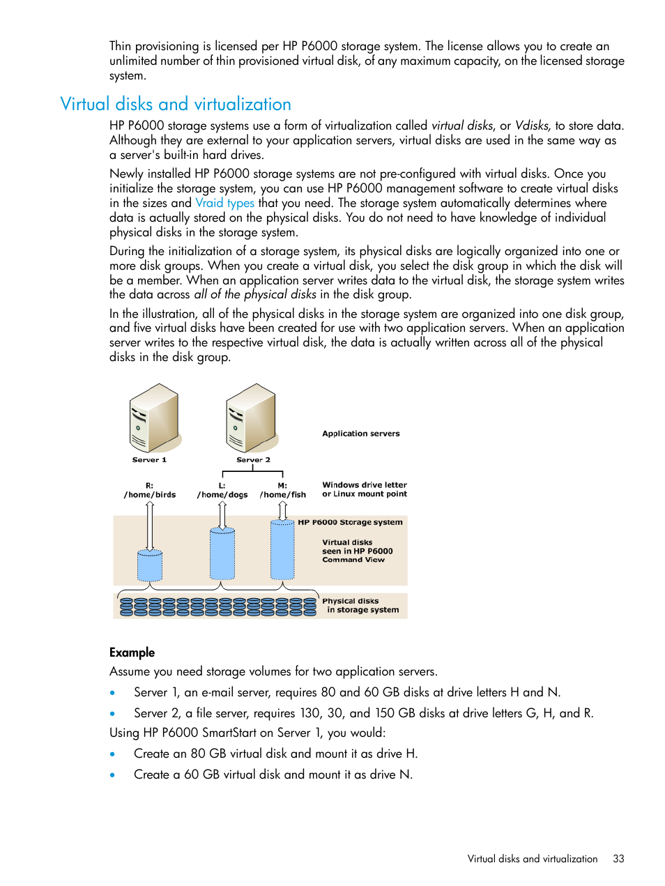 Virtual disks and virtualization, Virtual disks | HP Command View EVA Software User Manual | Page 33 / 44