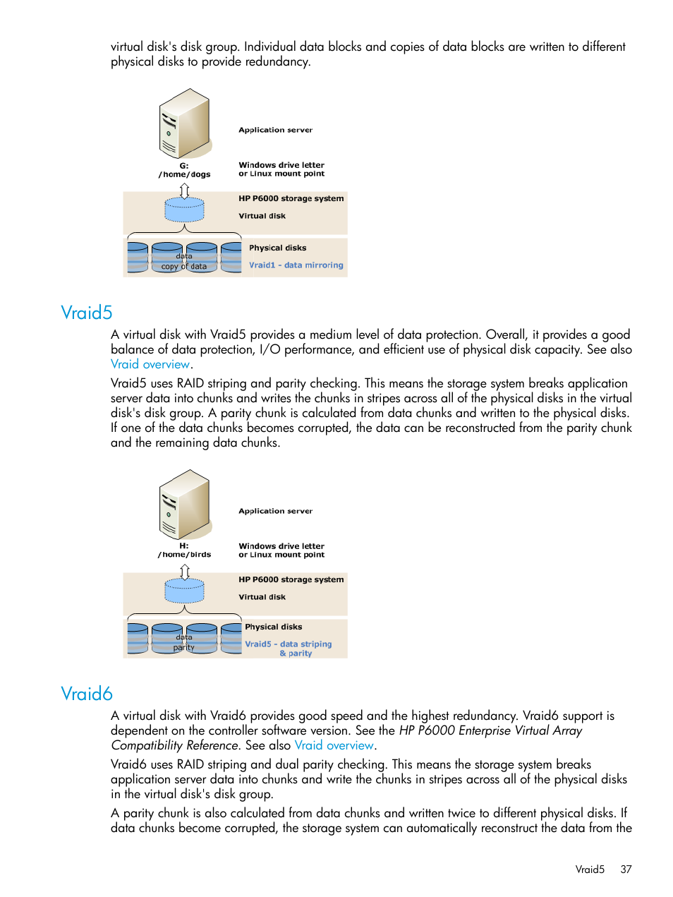 Vraid5, Vraid6, Vraid5 vraid6 | HP Command View EVA Software User Manual | Page 37 / 44