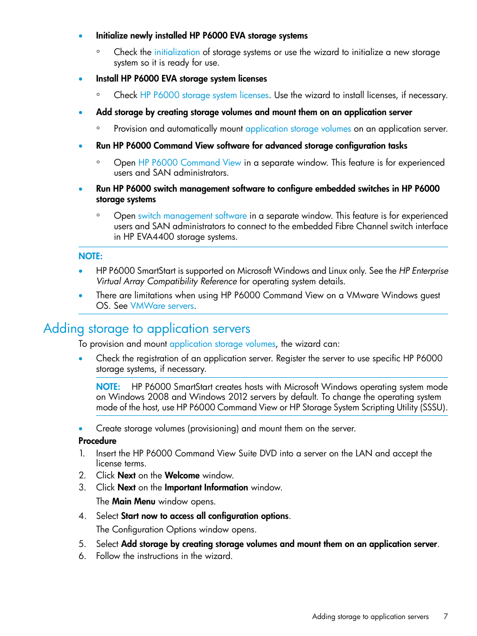 Adding storage to application servers | HP Command View EVA Software User Manual | Page 7 / 44