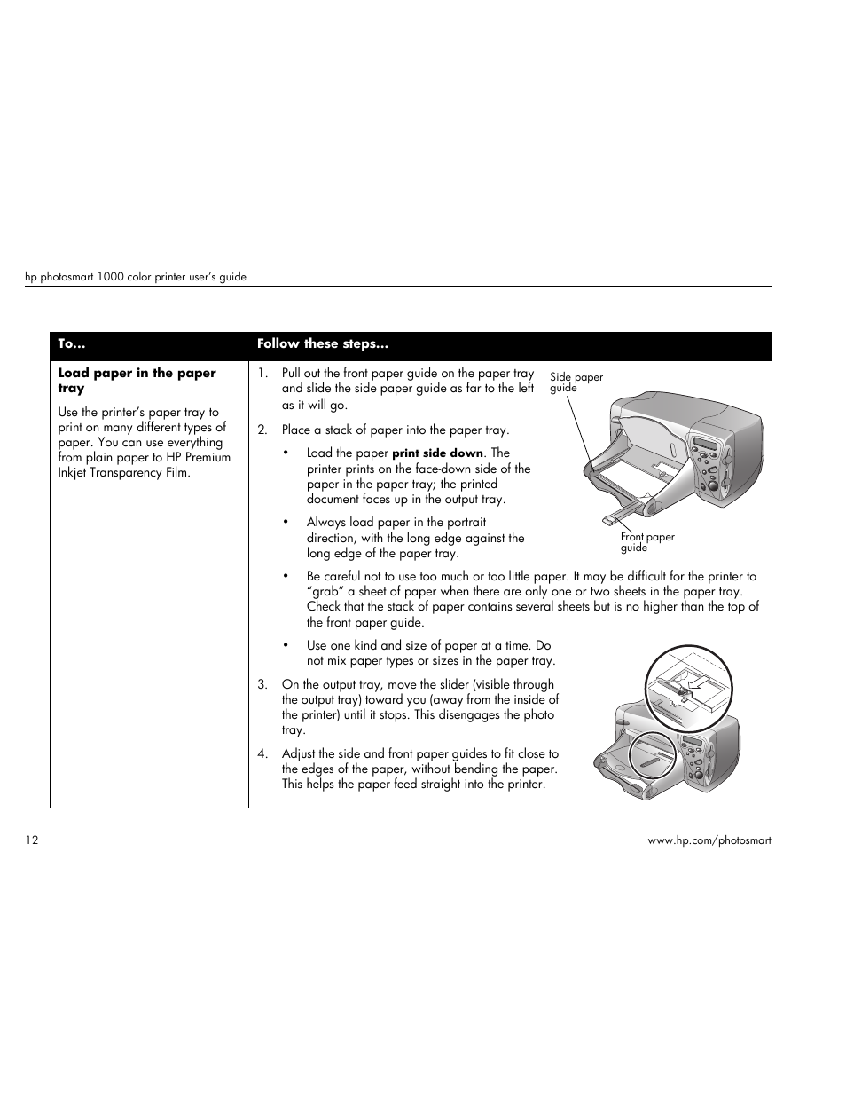 HP Photosmart p1000 1000 Printer User Manual | Page 18 / 113