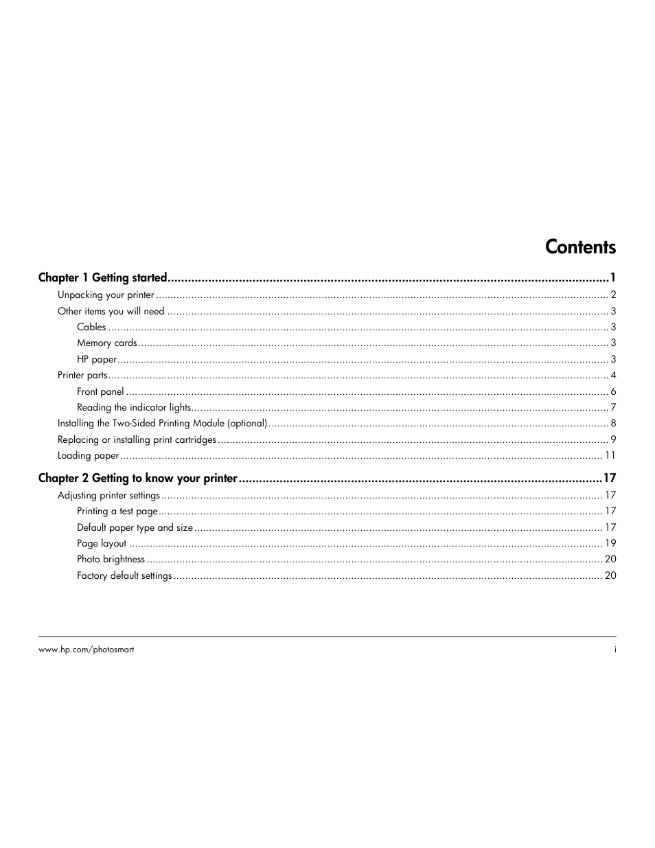 HP Photosmart p1000 1000 Printer User Manual | Page 3 / 113