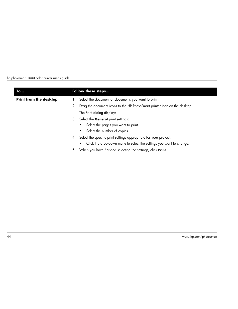 HP Photosmart p1000 1000 Printer User Manual | Page 50 / 113