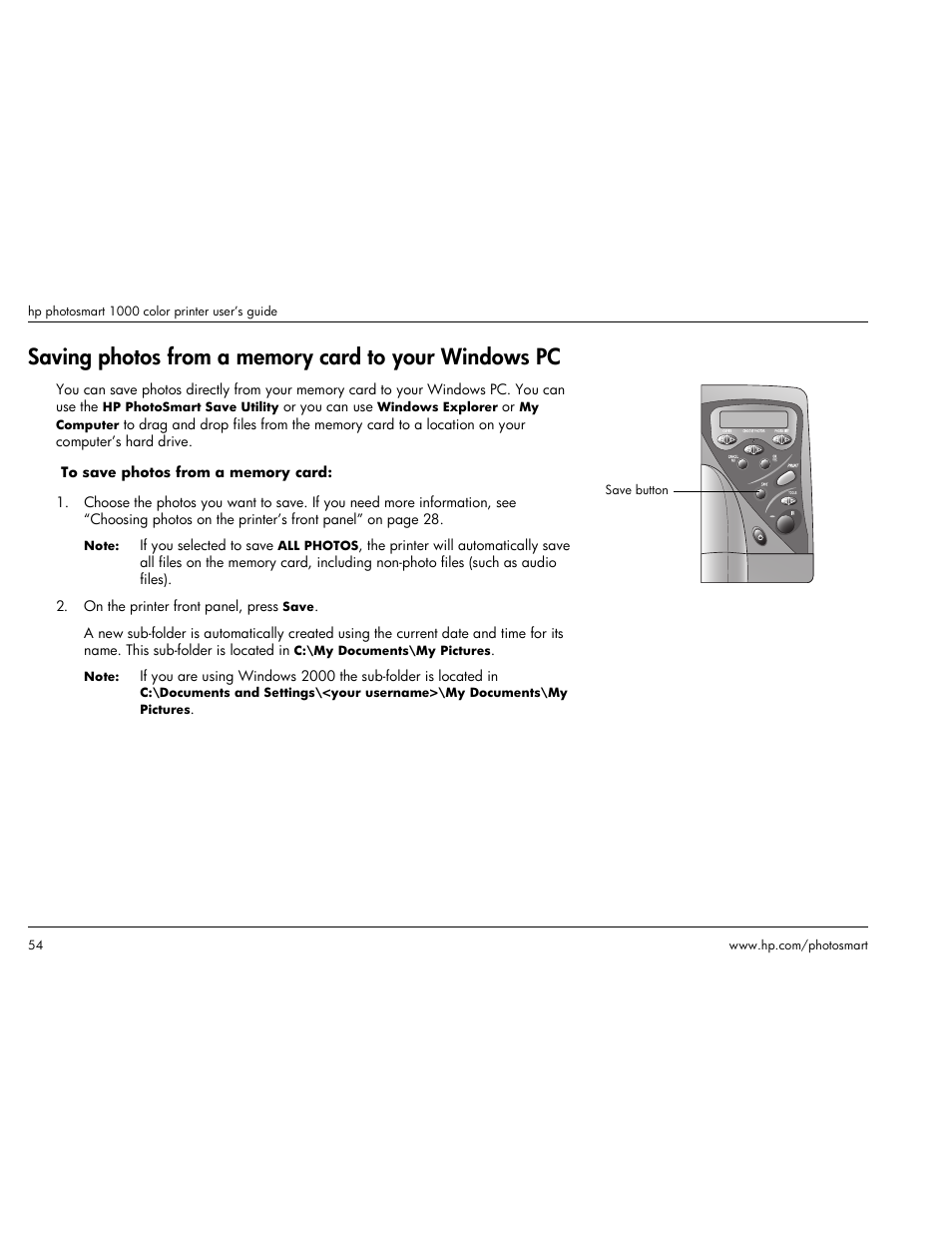 HP Photosmart p1000 1000 Printer User Manual | Page 60 / 113