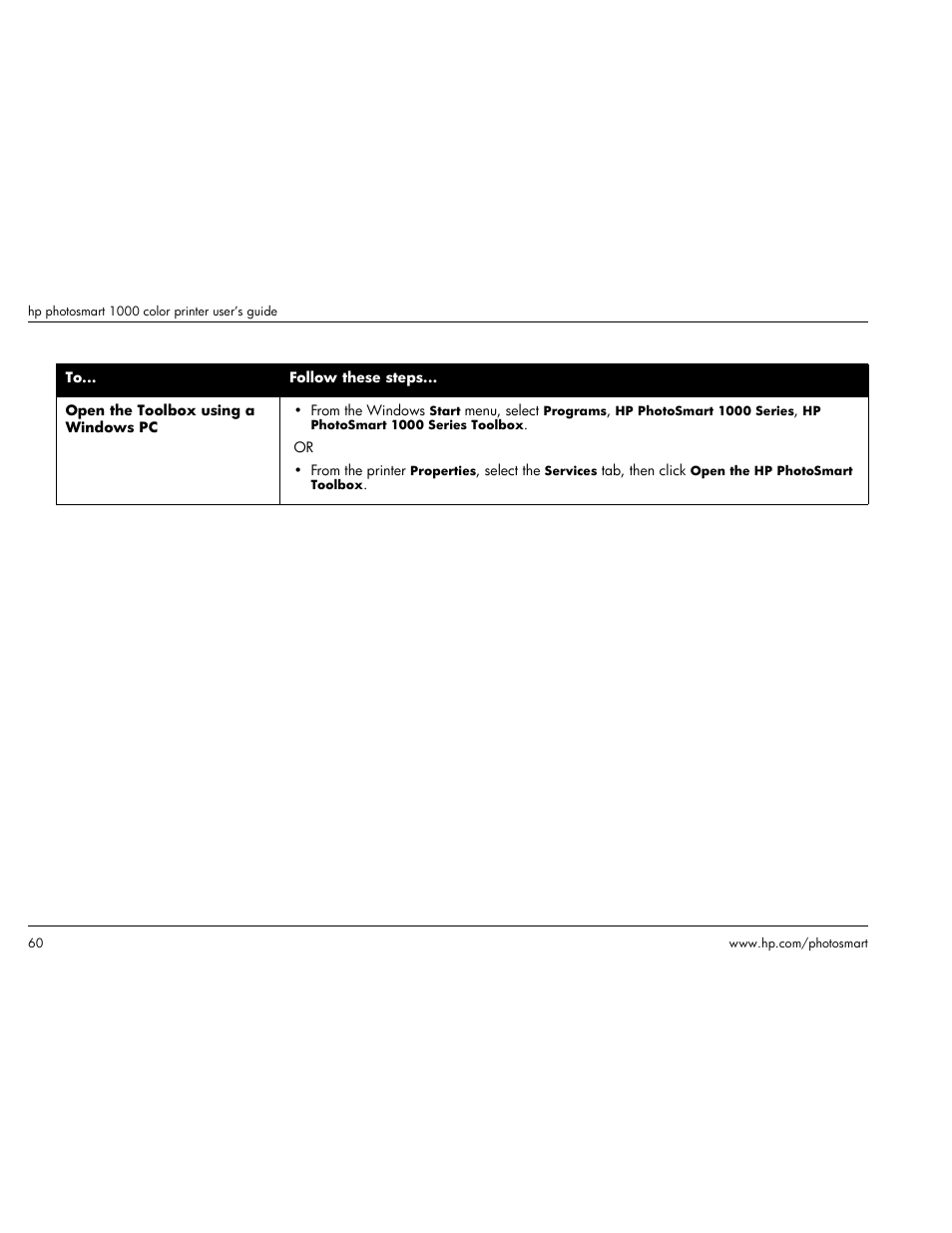 HP Photosmart p1000 1000 Printer User Manual | Page 66 / 113