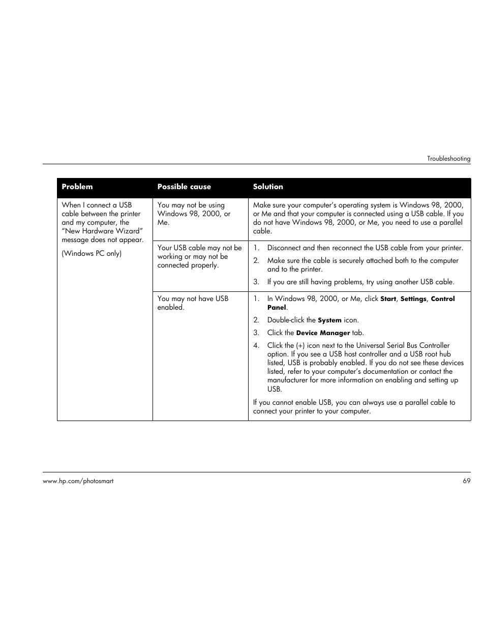 HP Photosmart p1000 1000 Printer User Manual | Page 75 / 113