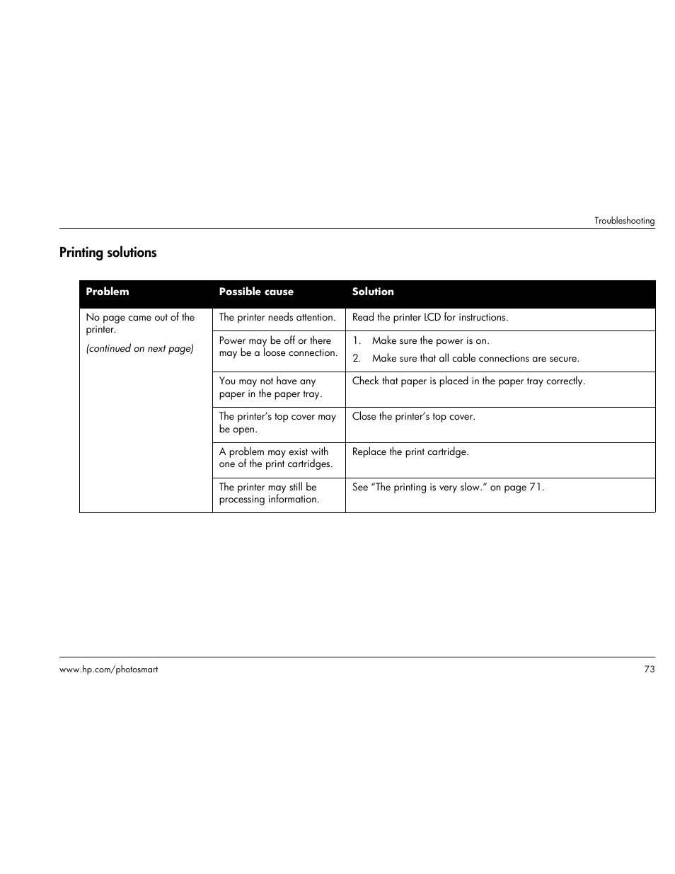 Printing solutions | HP Photosmart p1000 1000 Printer User Manual | Page 79 / 113