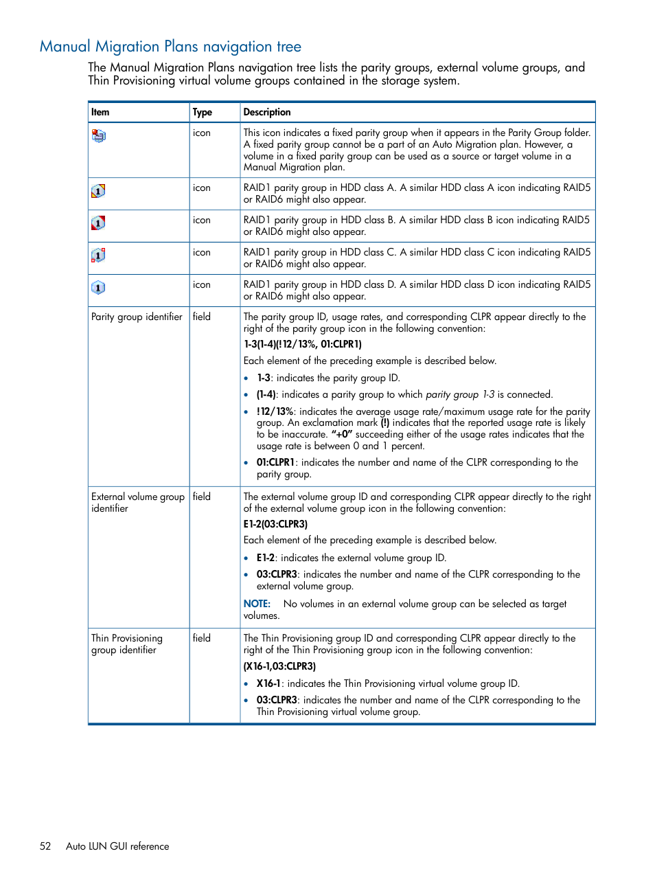 Manual migration plans navigation tree | HP XP P9500 Storage User Manual | Page 52 / 69