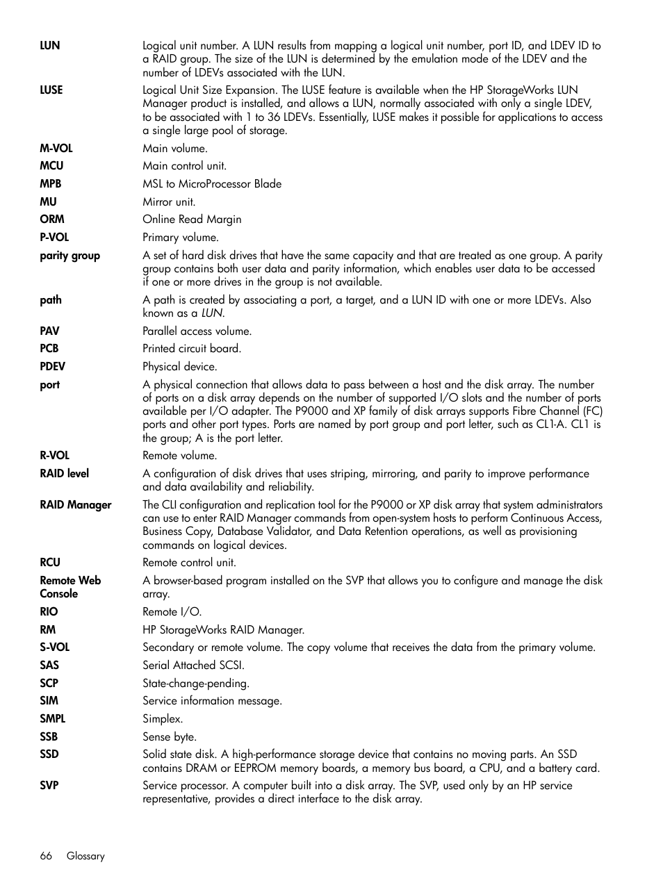 HP XP P9500 Storage User Manual | Page 66 / 69