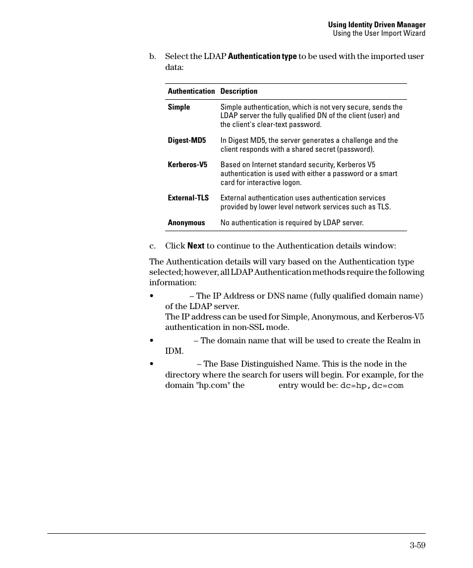 HP Identity Driven Manager Software Series User Manual | Page 113 / 144