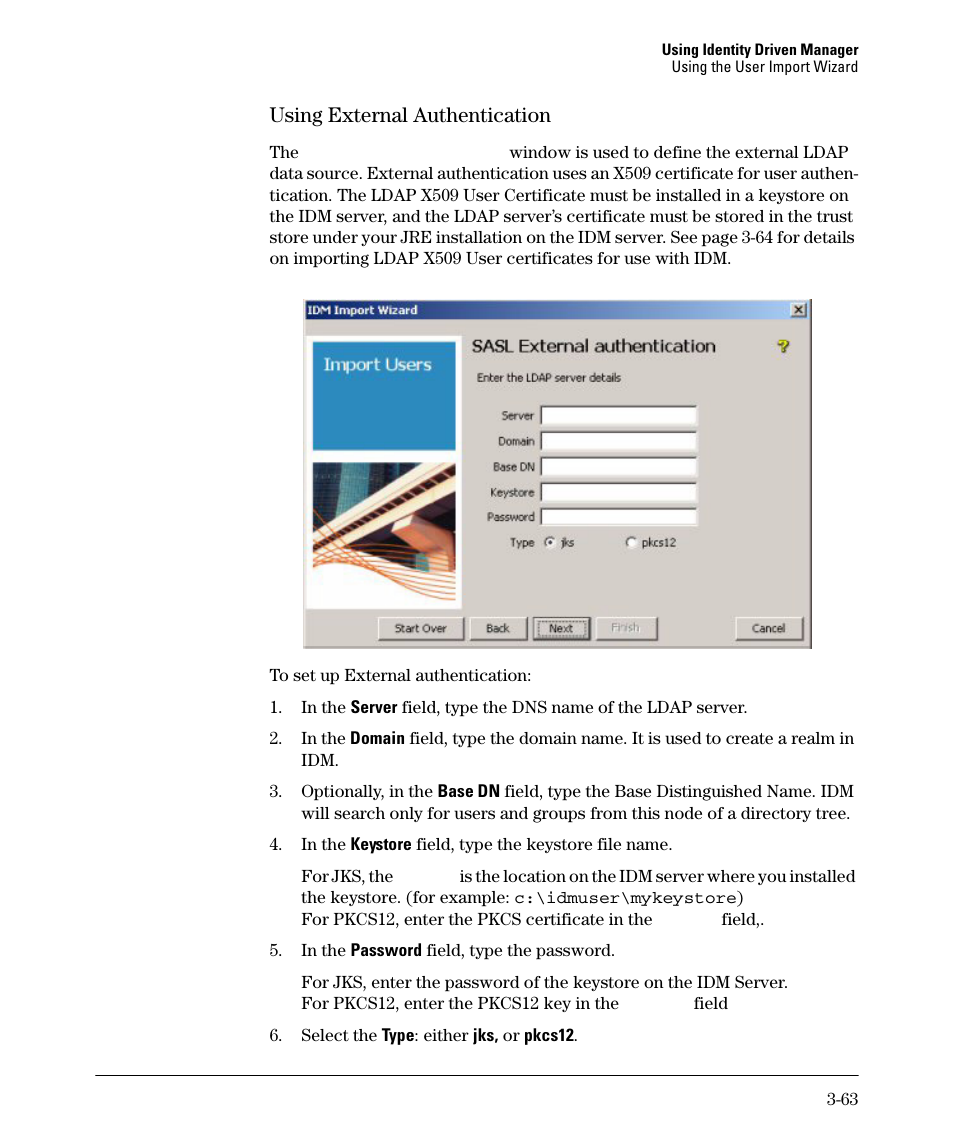 Using external authentication | HP Identity Driven Manager Software Series User Manual | Page 117 / 144