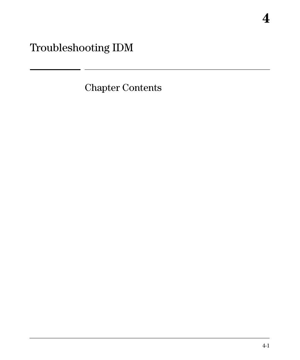 Troubleshooting idm, Chapter contents | HP Identity Driven Manager Software Series User Manual | Page 125 / 144