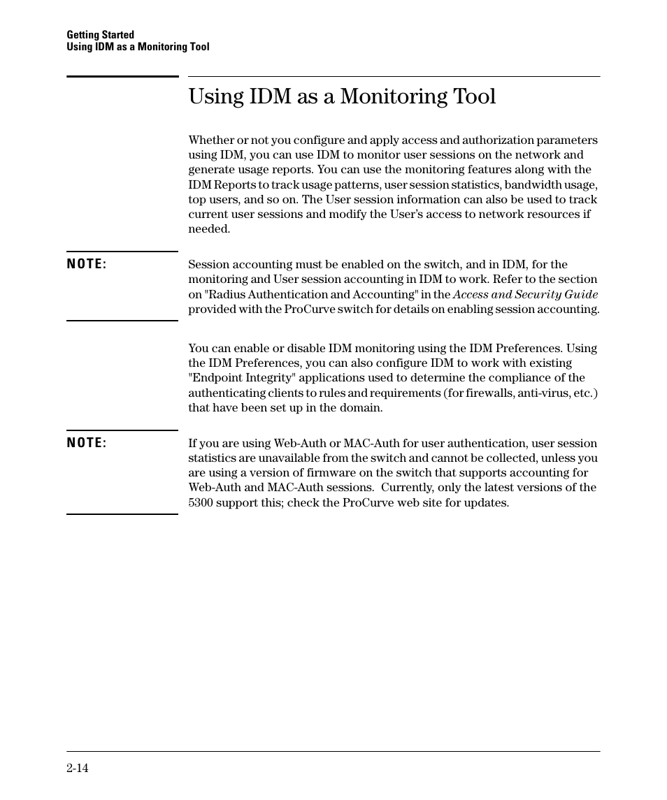 Using idm as a monitoring tool, Using idm as a monitoring tool -14 | HP Identity Driven Manager Software Series User Manual | Page 34 / 144