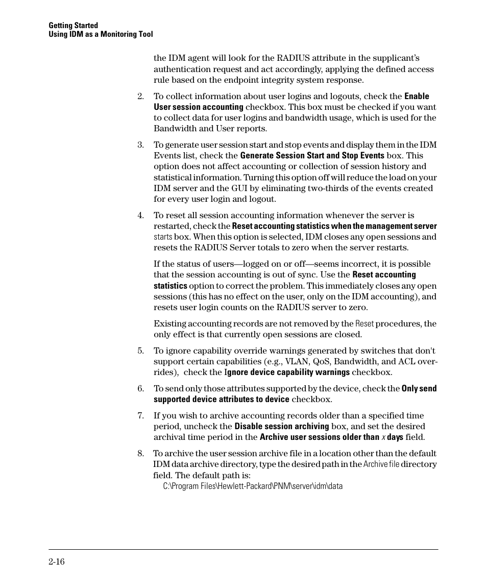 HP Identity Driven Manager Software Series User Manual | Page 36 / 144