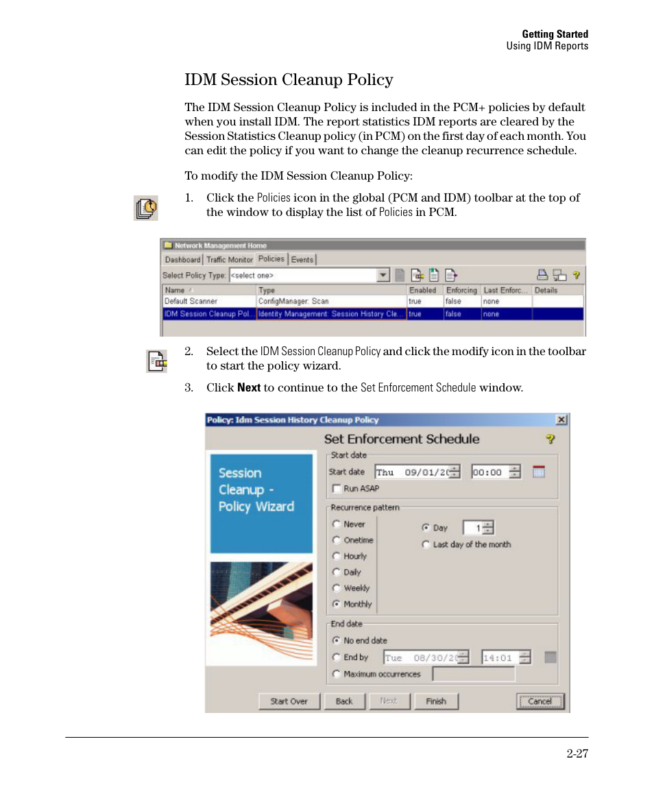 Idm session cleanup policy, Idm session cleanup policy -27 | HP Identity Driven Manager Software Series User Manual | Page 47 / 144