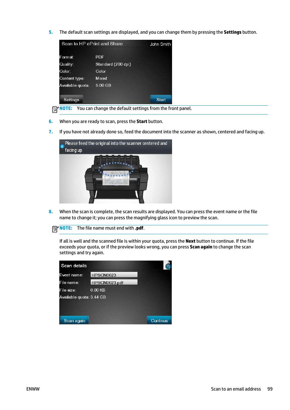 HP Designjet T2500 eMultifunction Printer series User Manual | Page 109 / 263