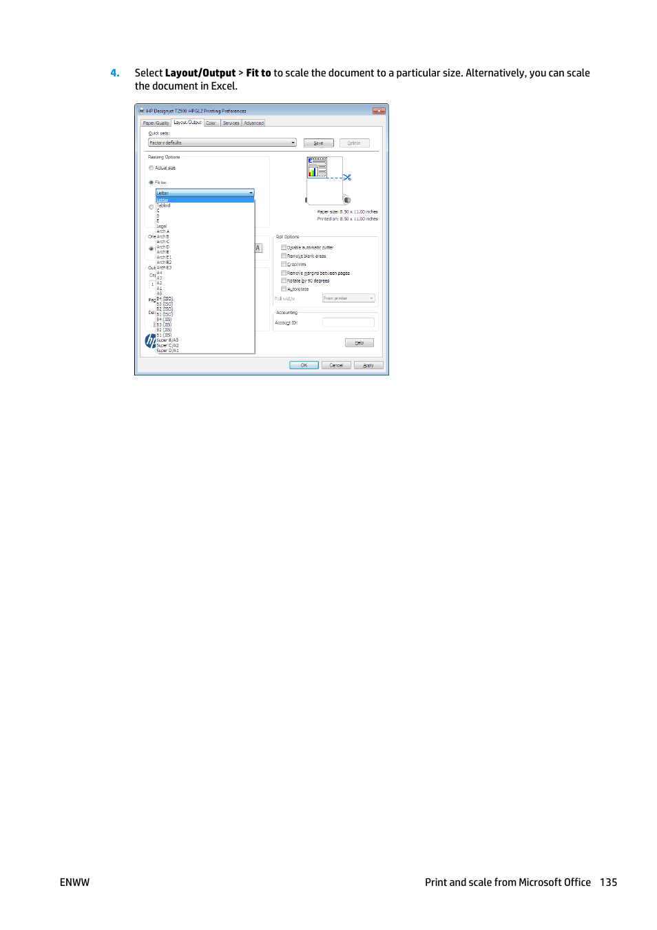 HP Designjet T2500 eMultifunction Printer series User Manual | Page 145 / 263