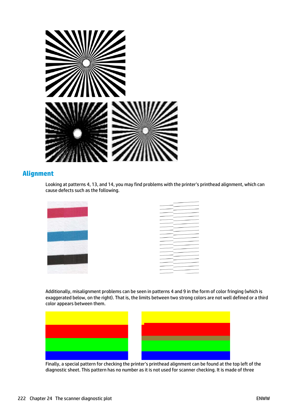 Alignment | HP Designjet T2500 eMultifunction Printer series User Manual | Page 232 / 263