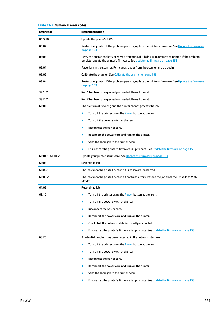 Enww 237 | HP Designjet T2500 eMultifunction Printer series User Manual | Page 247 / 263