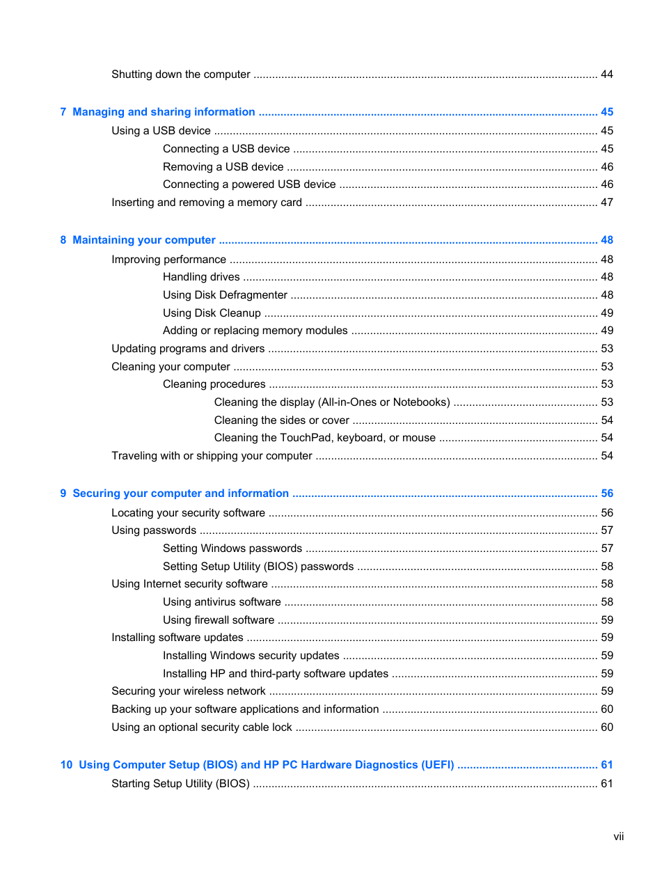 HP 250 G2 Notebook PC User Manual | Page 7 / 90