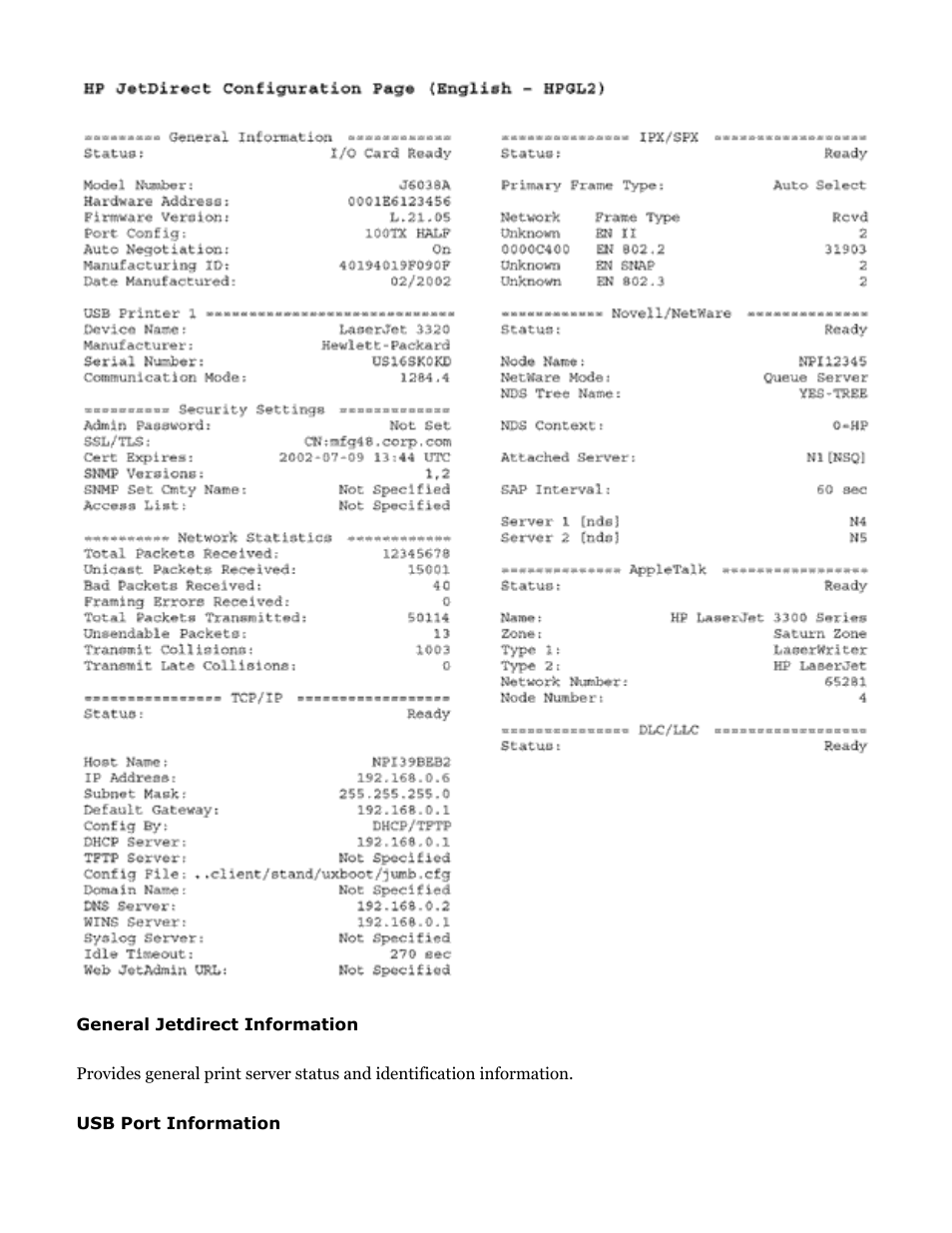 HP Jetdirect 175x Print Server series User Manual | Page 120 / 142