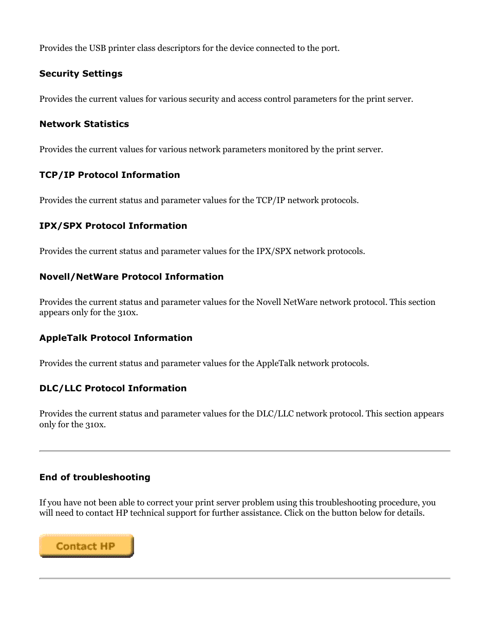 HP Jetdirect 175x Print Server series User Manual | Page 121 / 142